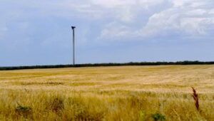 Знищений вітрогенератор Приморської ВЕС. 22.07.2024 р. Фото: https://t.me/redaktsiya_yoba 